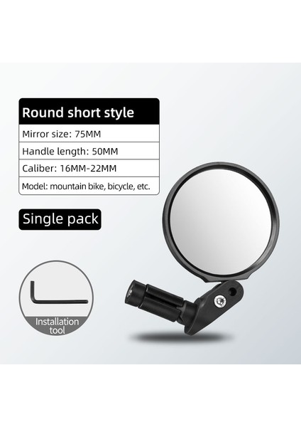 1 Adet FK-271 Stili Rockbrso Bisiklet Aynaları Bisiklet Dikiz Aynası Scooter E-Bike Dikiz Aynası Açısı Ayarlanabilir Gidon Motosiklet Aynası (Yurt Dışından)