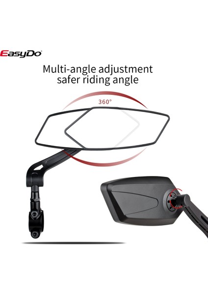 ED3171-2 Doğru Stil Easydo Bisiklet Dikiz Mi Derece Bisiklet Için Döndür Mtb Bisiklet Bisiklet Aksesuarları Esnek Güvenlik Dikiz Aynaları (Yurt Dışından) modelleri