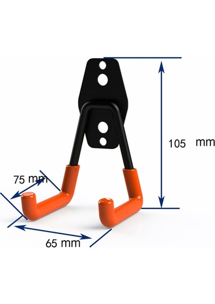 Küçük Kanca Stili Ağır Hizmet Tipi Metal Kanca Garaj Organizatör Duvara Montaj Bisiklet Askı Kancaları Duvara Montaj Kaymaz Merdivenler Için Depolama Kancası Bahçe Aracı (Yurt Dışından)