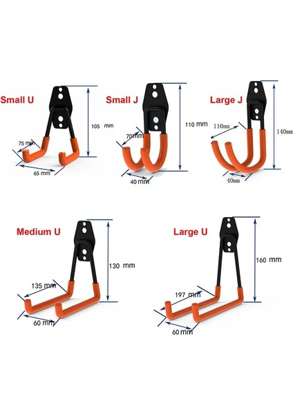 Küçük Kanca Stili Ağır Hizmet Tipi Metal Kanca Garaj Organizatör Duvara Montaj Bisiklet Askı Kancaları Duvara Montaj Kaymaz Merdivenler Için Depolama Kancası Bahçe Aracı (Yurt Dışından) fiyatları