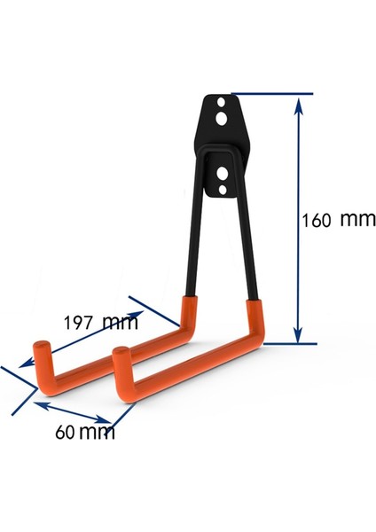 Büyük Kanca Stili Ağır Hizmet Tipi Metal Kanca Garaj Organizatör Duvara Montaj Bisiklet Askı Kancaları Duvara Montaj Kaymaz Merdivenler Için Depolama Kancası Bahçe Aracı (Yurt Dışından)