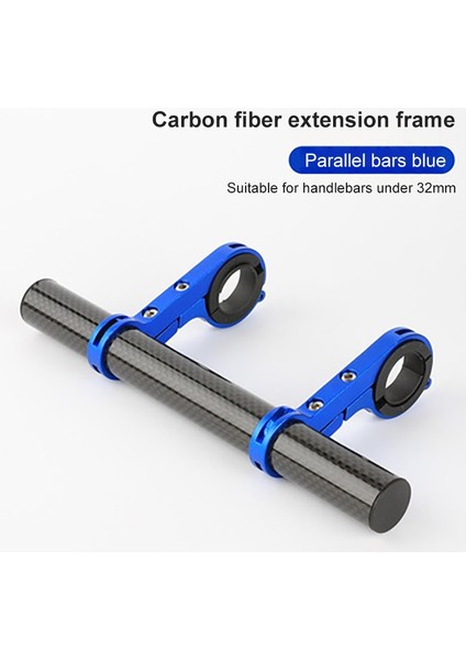 Karbon Tüp Mavi Stil 20CM Bisiklet Gidon Genişletici Mtb Bisiklet Braketi Bisiklet Kök Tüp Uzatma Kilometre Far Telefon Rafı Işık Lambası Tutucu (Yurt Dışından)