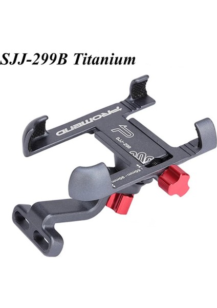 SJJ-299B Titanyum Stili 360 Dönebilen Alüminyum Alaşımlı Bisiklet Cep Telefonu Tutucu Ayarlanabilir Bisiklet Telefon Tutucu Kaymaz Telefon Standı Bisiklet Aksesuarları (Yurt Dışından)