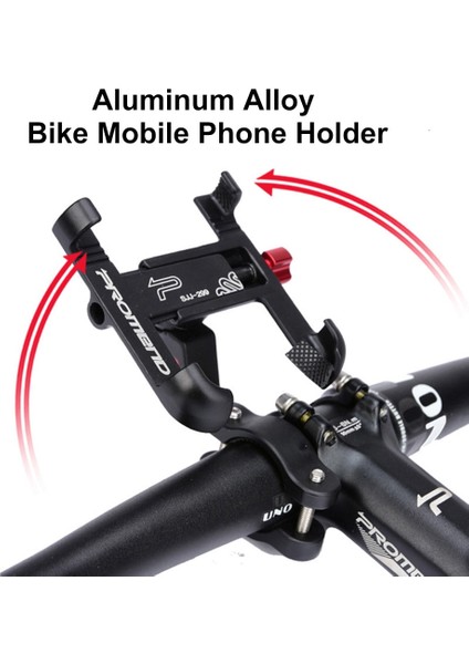 SJJ-299B Titanyum Stili 360 Dönebilen Alüminyum Alaşımlı Bisiklet Cep Telefonu Tutucu Ayarlanabilir Bisiklet Telefon Tutucu Kaymaz Telefon Standı Bisiklet Aksesuarları (Yurt Dışından) fiyatları
