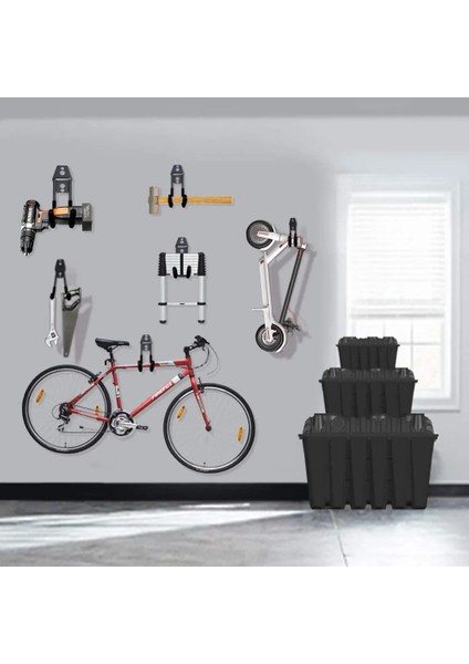 Büyük Kanca Stili Ağır Hizmet Tipi Metal Kanca Garaj Organizatör Duvara Montaj Bisiklet Askı Kancaları Duvara Montaj Kaymaz Merdivenler Için Depolama Kancası Bahçe Aracı (Yurt Dışından) modelleri