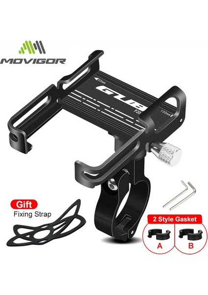 P10 Titanyum Stili Gub Alüminyum Bisiklet Telefon Tutucu 3.5 "ila 7.5" Telefon Bisiklet Standı Scooter Motosiklet Montaj Desteği Gidon cl (Yurt Dışından)