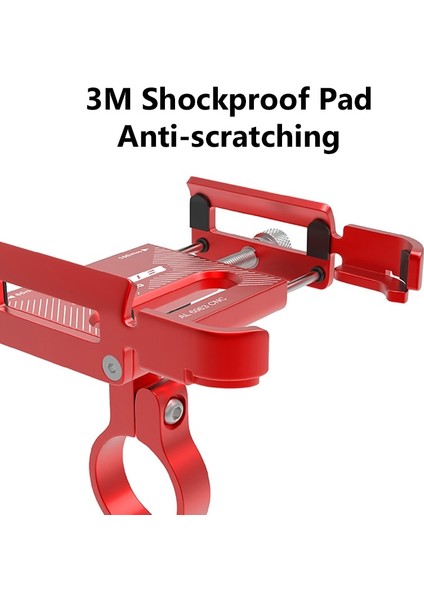 P10 Titanyum Stili Gub Alüminyum Bisiklet Telefon Tutucu 3.5 "ila 7.5" Telefon Bisiklet Standı Scooter Motosiklet Montaj Desteği Gidon cl (Yurt Dışından)