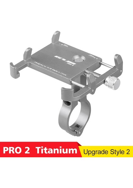 Pro 2-Titanyum Stili Gub Alüminyum Bisiklet Telefon Tutacağı Mtb Yol Bisikleti Telefon Tutacağı Motosiklet USB Güç Desteği Gidon Klipsi 3.5 "ila 7.5" Için Standı (Yurt Dışından)