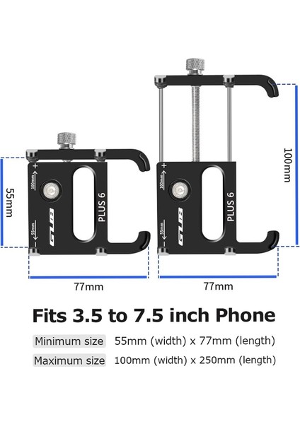 Pro 2-Titanyum Stili Gub Alüminyum Bisiklet Telefon Tutacağı Mtb Yol Bisikleti Telefon Tutacağı Motosiklet USB Güç Desteği Gidon Klipsi 3.5 "ila 7.5" Için Standı (Yurt Dışından)