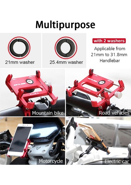 Pro 2-Titanyum Stili Gub Alüminyum Bisiklet Telefon Tutacağı Mtb Yol Bisikleti Telefon Tutacağı Motosiklet USB Güç Desteği Gidon Klipsi 3.5 "ila 7.5" Için Standı (Yurt Dışından)
