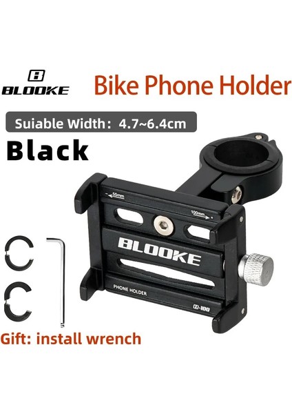 Siyah Stil Blooke Bisiklet Telefon Tutucu Bisiklet Mobil Cep Telefonu Tutucu Bisiklet Scooter Motosiklet Mtb Yol Bisikleti Scooter Koşu Bandı Evrensel (Yurt Dışından)