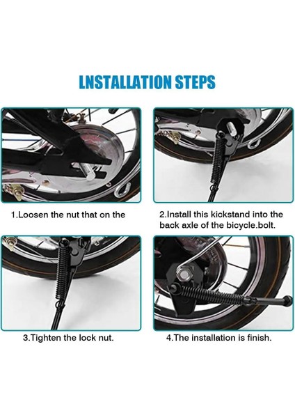 20 Inç Siyah Stil Katlanır Bisiklet Çocuk Bisiklet Kickstand Çocuk Bisikleti Kickstand Park Braketi Alaşım Kick Standı Bisiklet Parçaları (Yurt Dışından) indirimleri