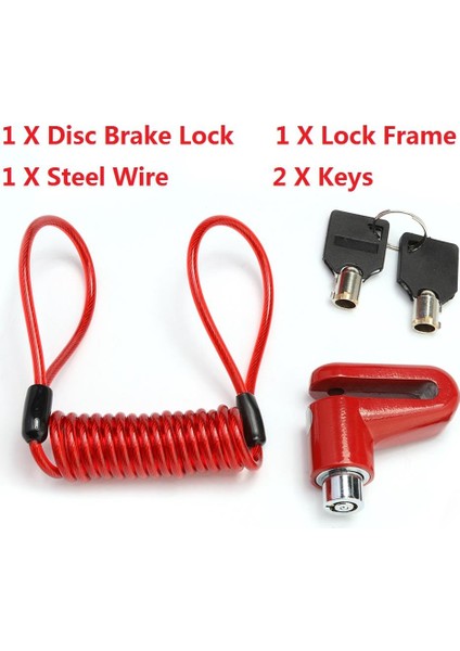 Bir Set Stili Hırsızlık Önleyici Tekerlekler Disk Fren Kilidi Xiaomi Mijia Mooter Aksesuarları Için Motosiklet Bisiklet Tekerlek Disk Çelik Telli Kilitler (Yurt Dışından)