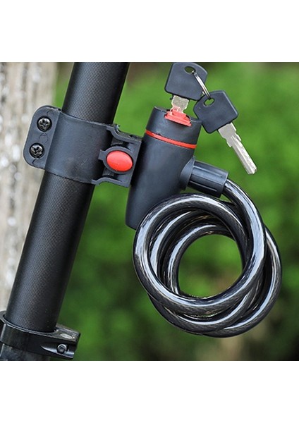 Kırmızı Kapak Stili Hırsızlık Bisiklet Kilidi Evrensel Elektrikli Scooter Asma Kilit Spiral Çelik Kablo Motosiklet Kilidi Paslanmaz Çelik Kablo Bobin Bisiklet Kilidi (Yurt Dışından) modelleri