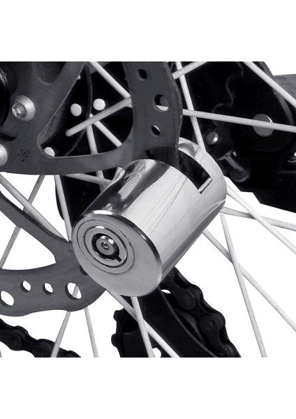 Paslanmaz Çelik Bisiklet Motosiklet Lokomotif Disk Fren Kilidi Su Geçirmez Hırsızlığa Karşı Güvenlik Sağlam Tekerlek Disk-Fren Kilidi RR7085 (Yurt Dışından)