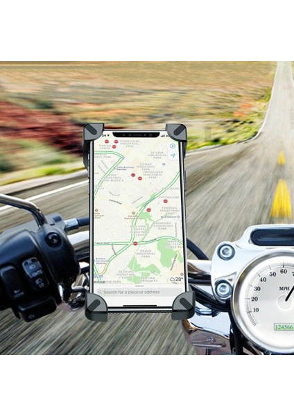 Açık Sürme Cep Telefonu Tutucu Evrensel Dönebilen Gidon Destek Braketi Bisiklet Aksesuarları (Yurt Dışından)