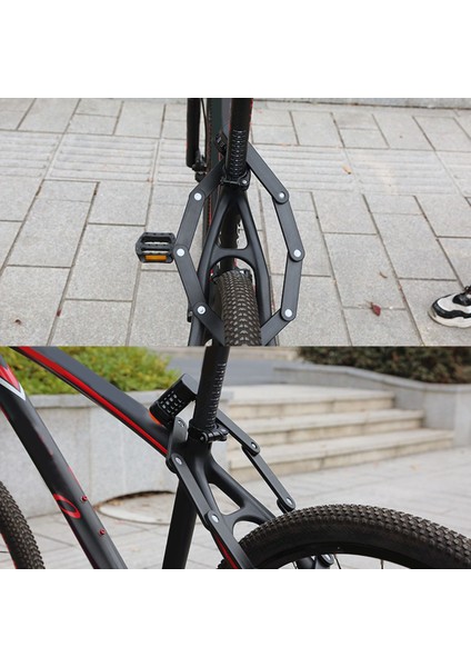 Siyah Stil Hırsızlığa Karşı Katlanır Bisiklet Kilidi Bisiklet Mtb Bisiklet Kilidi Motosiklet Kilidi Elektrikli 8 Eklemler Bisiklet Parçası Anahtarlar ve Çerçeve ile Zincir Kilidi (Yurt Dışından) modelleri