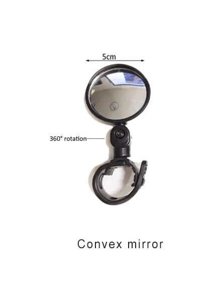 5 cm Dışbükey Tek Stil Bisiklet Dikiz Aynası Dışbükey Gidon Bisiklet Mtb Ayarlanabilir Cam Geniş Açı Dikiz Güvenlik Aynaları Sapları Evrensel Döner (Yurt Dışından)