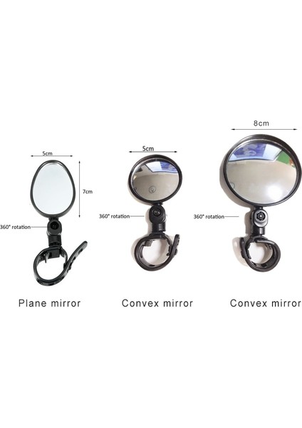 5 cm Dışbükey Tek Stil Bisiklet Dikiz Aynası Dışbükey Gidon Bisiklet Mtb Ayarlanabilir Cam Geniş Açı Dikiz Güvenlik Aynaları Sapları Evrensel Döner (Yurt Dışından)