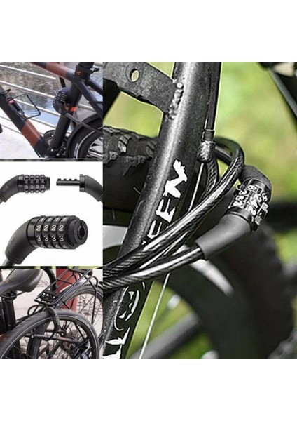 A2 Stili Bisiklet Şifre Kilidi Hırsızlığa Karşı Halka Kilit 4 Haneli Kod Kombinasyonu Bisiklet Mtb Motosiklet Elektrikli Araba Kilidi Bisiklet Aksesuarları (Yurt Dışından) indirimleri