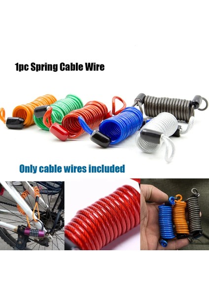 2.5m-Gümüş Tarzı 1 Adet 1m.5m.5m Bisiklet Yaylı Kablo Kilidi Hırsızlığa Karşı Halat Alarm Disk Kilidi Bisiklet Güvenlik Hatırlatma Motosiklet Hırsızlık Koruması (Yurt Dışından) fırsatları