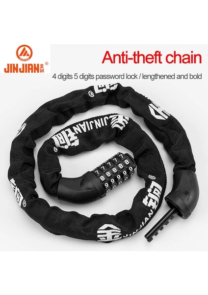 T609BL Stili Jın Jıan Bisiklet Kilidi Güvenlik Hırsızlığa Karşı Açık Şifre Kodu Mtb Bisiklet Güvenlik Zincir Kilidi Güvenlik Motosiklet Aksesuarları (Yurt Dışından) indirimleri
