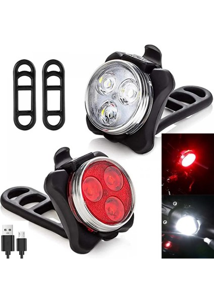 Kırmızı Stil Et LED Bisiklet Işık 800LM Şarj Edilebilir Ön ve Arka Bisiklet Işık Seti 650MAH Lityum Pil 4 Işık Modu Seçenekleri (Yurt Dışından) fiyatları