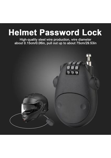 Mini Kask Kilidi Stili Çelik Kablo ile Şifre Kask Kilidi Asma Kilit Bisiklet Hırsızlığa Karşı Mini Hırsız Kick Scooter Bisiklet Aksesuarları Motosiklet, Mtb (Yurt Dışından) fırsatları