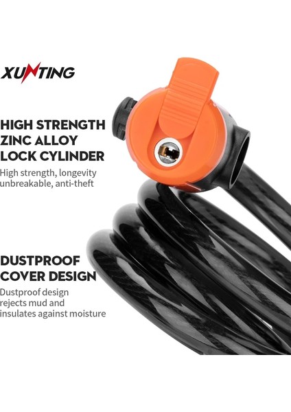 Bkhswj 90CM Tarzı Xunting Dağ Bisikleti Bisiklet Kilidi Elektrikli Şifre Sabit Hırsızlığa Karşı Çelik Zincir Kablo Kilidi Bisiklet Aksesuarları Candado Bicicleta (Yurt Dışından) modelleri