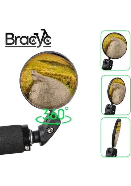 Çap 7.9cm 2pc Stili Bisiklet Dikiz Aynası Yan Bisiklet Ayarlanabilir Döndür Dışbükey Geniş Açı Mtb Yol Gidon Bisiklet Sürme Ekipmanları (Yurt Dışından)