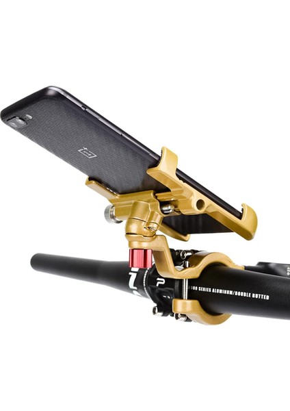 SJJ-299A Titanyum Stili Promend 360 Dönebilen Bisiklet Cep Telefonu Tutucu Alüminyum Ayarlanabilir Bisiklet Tutucu Kaymaz Mtb Telefon Montaj Standı Bisiklet Braketi (Yurt Dışından)