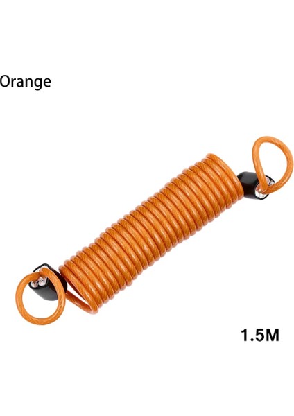 1.5m - Turuncu Stil Yeni Bisiklet Kilidi Halat Emniyet Diskli Fren Hırsızlığa Karşı Güvenlik Hatırlatma Motosiklet Alarmı Kalın Yaylı Kablo Kask Tel Bisiklet Aracı (Yurt Dışından)