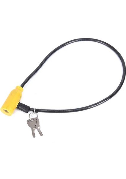 Sarı Stil Bisiklet Kablosu Hırsızlığa Karşı Bisiklet Bisiklet Scooter 2 Tuşlu Güvenlik Kilidi (Yurt Dışından)