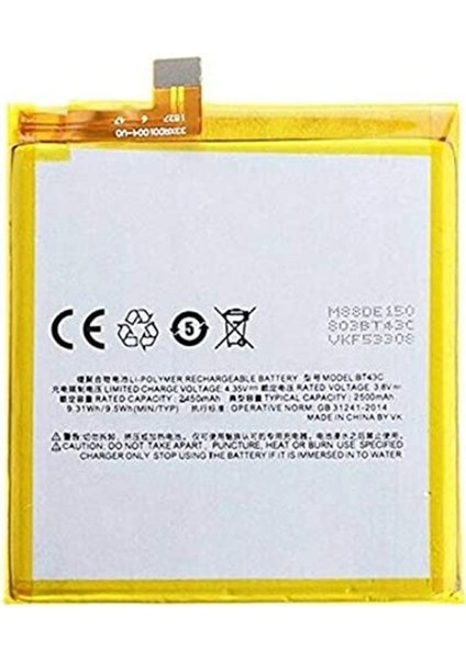 Meizu M2 Mini Pil Batarya BT43C