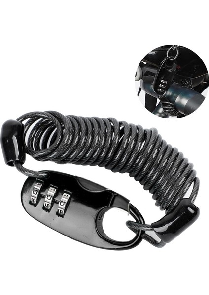 Lacivert Tarzı Çelik Kablo ile Şifre Kask Kilidi Asma Kilit Bisiklet Hırsızlığa Karşı Mini Hırsız Kick Scooter Bisiklet Aksesuarları Motosiklet, Mtb (Yurt Dışından)