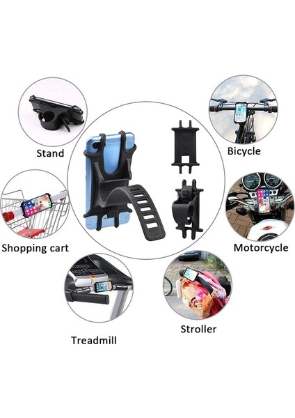 Mavi Stil Dörtlü Kilit Telefon Tutucu Bisiklet Silikon Bisiklet Braketi Mtb Gps IPhone Samsung Xiaomi Için Mobil Navigasyon Standı (Yurt Dışından) indirimleri