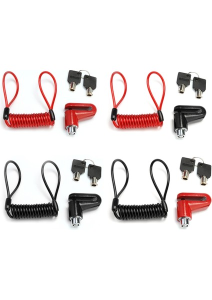 Siyah Kırmızı Stil Elektrikli Scooter Kilidi Hırsızlığa Karşı Disk Fren Kilidi Xiaomi M365 Için Çelik Telli Bisiklet Disk Kilidi Kaykay Tekerlekleri Spor (Yurt Dışından)