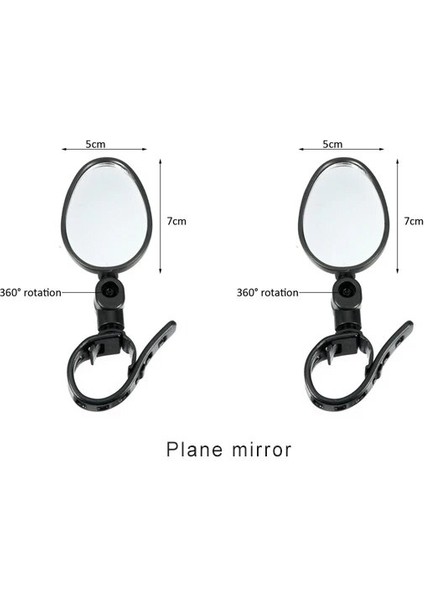 5cm Uçak Çifti Stili Bisiklet Dikiz Aynası Dışbükey Gidon Bisiklet Mtb Ayarlanabilir Cam Geniş Açı Dikiz Güvenlik Aynaları Sapları Evrensel Döner (Yurt Dışından)