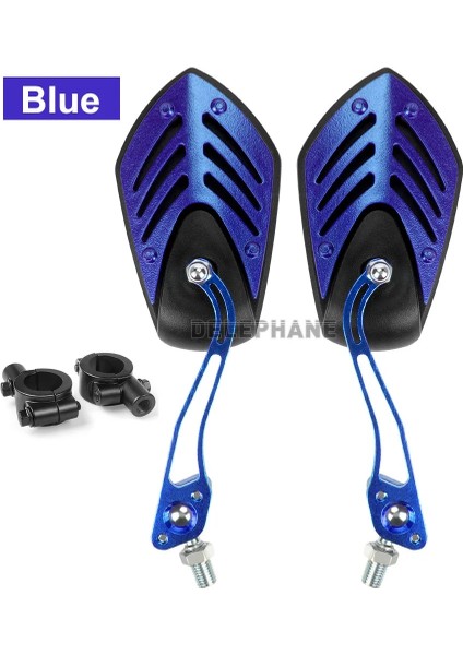 Mavi Stil 1 Çift Bisiklet Aynası Büyük Görünüm Bisiklet Dikiz Aynası Elektrikli Bisiklet Scooter Için Çok Açı Ayarlanabilir Gidon Dikiz Aynası (Yurt Dışından)