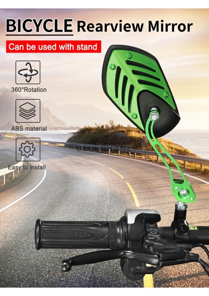 Mavi Stil 1 Çift Bisiklet Aynası Büyük Görünüm Bisiklet Dikiz Aynası Elektrikli Bisiklet Scooter Için Çok Açı Ayarlanabilir Gidon Dikiz Aynası (Yurt Dışından)