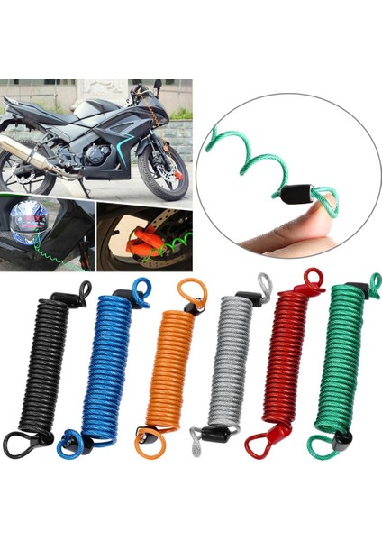 Turuncu Tarzı Evrensel Aksesuarlar Bisiklet Motosiklet Scooter 150CM Hırsız Alarmı Disk Kilidi Yaylı Hatırlatma Kablo Güvenliği (Yurt Dışından) indirimleri