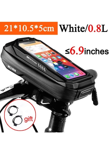 M02 Stili Yeni Bisiklet Telefon Tutucu Çanta Kılıf 6.9in Cep Telefonu Su Geçirmez Bisiklet Bisiklet Dağı Standı Çanta Gidon Mtb Bisiklet Aksesuarları (Yurt Dışından)