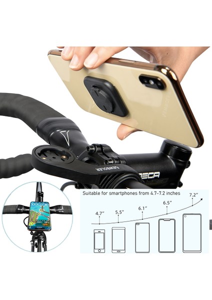 Metal Set Stili Bisiklet Telefon Tutucu Garmin Evrensel Gps Braketi Akıllı Telefon Standı Mtb Yol Bisikleti Gopro Için Gidonda Cep Telefonu Desteği (Yurt Dışından)