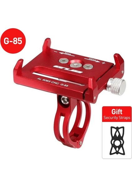 G-85 Kırmızı Stil Gub G81 G-81 Alüminyum Bisiklet Telefon Tutucu Martphone Için Ayarlanabilir Destek Gps Bisiklet Telefon Standı Montaj Braketi (Yurt Dışından)