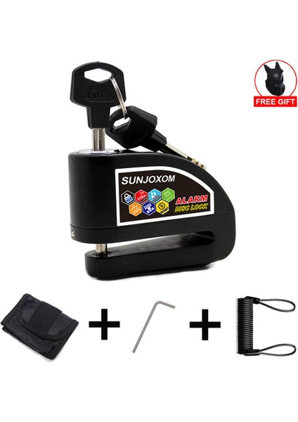 Açık Gri Tarzı Bisiklet Hırsızlığa Karşı Kilit Elektrikli Scooter Tekerlekler 110DB Disk Fren Kilidi Güvenlik Su Geçirmez Bisiklet Bisiklet Dağ Alarm Disk Kilidi (Yurt Dışından)