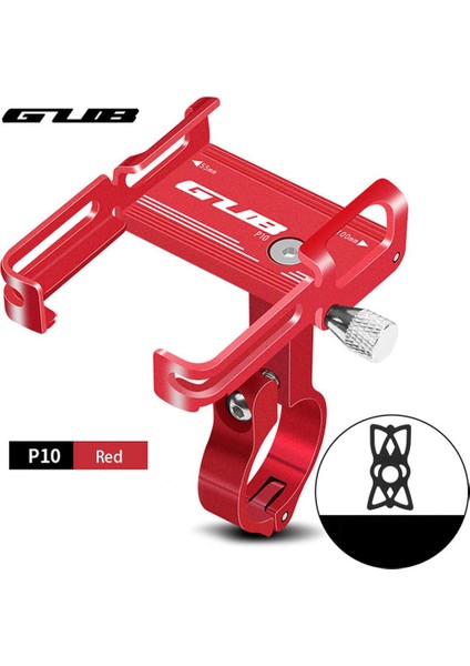 Gub P10 Kırmızı Stil Gub G81 G Bisiklet Telefon Tutucu Cihaz Bisiklet Telefon Standı Scooter Moto Dağı Gidon Klipsi (Yurt Dışından)