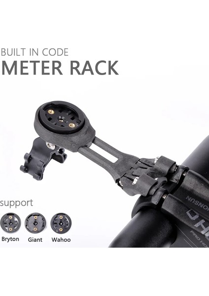 SİYAH-LB01 Stili Bisiklet Bilgisayar Tutucu Hafif Karbon Fiber Spor Kamera Garmin Wahoo Bryton Montaj Braketi Seti Ayarlanabilir Bisiklet Saat Rafı (Yurt Dışından) fiyatları