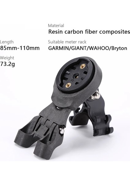 SİYAH-LB01 Stili Bisiklet Bilgisayar Tutucu Hafif Karbon Fiber Spor Kamera Garmin Wahoo Bryton Montaj Braketi Seti Ayarlanabilir Bisiklet Saat Rafı (Yurt Dışından) modelleri