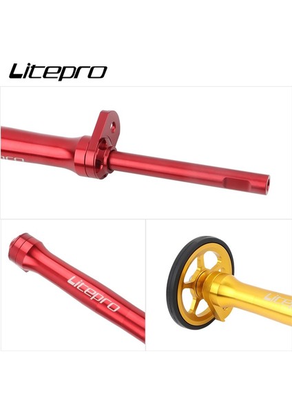 Ez Altın Tarzı Litepro Katlanır Bisiklet Uzatma Çubuğu Blok Brompton Bisiklet Aksesuarları Için Teleskopik Çubuk Kolay Tekerlek Ultralight 82G (Yurt Dışından)