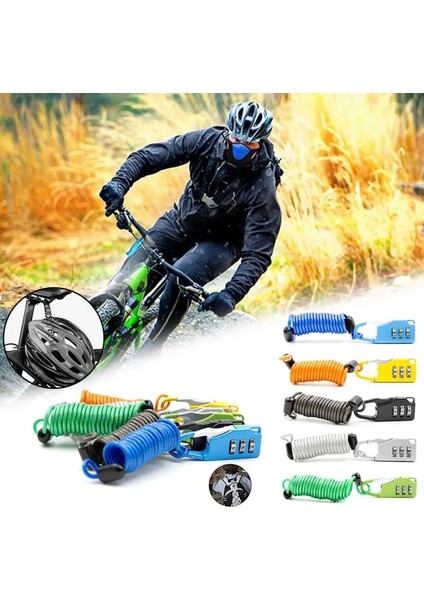 Rastgele Renk Stili Bisiklet Kilidi Yaylı Disk Güvenlik Kilidi Taşınabilir Yaylı Hırsızlığa Karşı Bisiklet Kodu Kilidi M Rakamları Şifreli Şifre (Yurt Dışından)